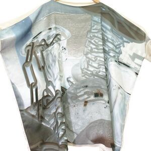 MM6 Maison Martin Margiela Oversized Tunic Mini Dress Paint Can Print Size Small